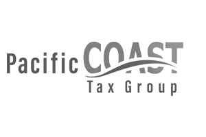 Pacific Coast Tax Group Logo Black & White - Communication Metrics Partner